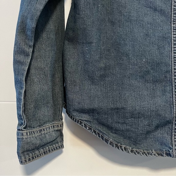 Lady Dutch | Beaded Denim Snap Up Shirt - Picture 11 of 15